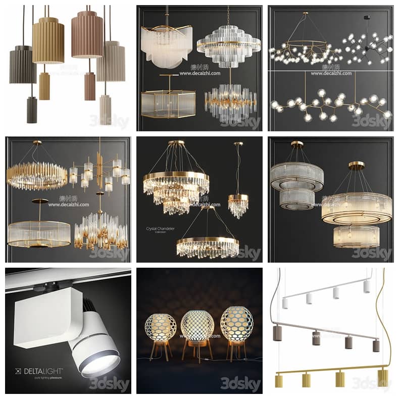 105套高精度灯具3D模型合集 3DSky PRO 105 Lamp 3D model collection-CG素材-免费3DCG资源分享平台